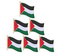 TEHAUX 6 Pines de Solapa con Emblema la Bandera de Palestina para Accesorios y Mochilas, Alfileres de Aleación Únicos y Convenientes para Usar, Paquete de 6 Piezas