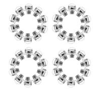 TEHAUX 60 Unidades Silenciadores de Goma para Tijeras de Peluquería Diámetro 3 MM Transparentes Amortiguadores para Corte Silencioso Salones y Uso Doméstico