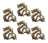 TEHAUX 6piezas Dijes Dragón Vintage Adornos Colgantes Colgante Diy Dijes Llave Latón Artesanías
