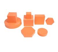 TEHAUX 8 Piezas de Bloques Geométricos de Espuma Naranja para Fotografía, Accesorios Decorativos para Estudio Fotográfico, Modelo Ligero y Portátil para Fondo de Fotos