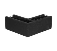 TEHAUX Abrazadera de Vidrio con Revestimiento de Goma Antideslizante Acero Inoxidable Negro y Doble Tornillo, Resistente al Óxido para Barandilla de Balcón y Escalera