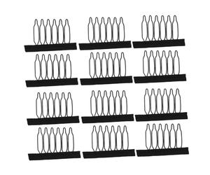 TEHAUX Accesorios para Peines de Peluca 6 Dientes, 60 Piezas, Tejido y Acero al Carbono, Fáciles de Usar para Reparar Pelucas en Uso Personal o Barbería