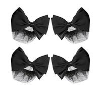 TEHAUX Accesorios Pelo Clips de Resorte y Redes para Moños, 4 Unidades, Diseño Lazo para Eventos y Entornos Profesionales