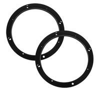 TEHAUX Adaptador de Altavoz Anillos Espaciadores Resistentes Negro de 6.5 Pulgadas de Plástico Que Mejoran la Claridad del Sonido, 1 Par para Coche