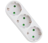 TEHAUX Adaptador de Enchufe Triple con Panel y Antiflama Compatible con Voltaje para Uso Doméstico y Comercial