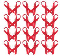 TEHAUX Alfileres de Cinta Roja de Concientización Vih/Sida Broches Lazo Rojo de 200 Unidades para Eventos Benéficos y Campañas