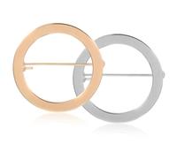 TEHAUX Alfileres Redondos de Aleación 31 Mm, Pinzas Multiusos para Ropa, Broches Decorativos en Tonos Claros y Dorados, Pasadores de Seguridad para Mujer, Accesorios Funcionales