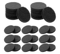 TEHAUX Almohadillas de Recambio para Difusor de Aceites Esenciales 100 Unidades Algodón Negro Almohadillas de Aromaterapia Redondas para Purificar Aire y Uso Difusores Personales