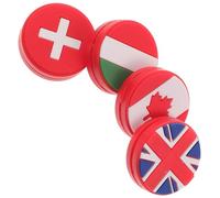 TEHAUX Amortiguador de Raqueta de Tenis, Antivibrador de Silicona y PVC Forma de Bandera, 4 Piezas, Fácil de Instalar, Reduce Impactos, para Cuerdas de Raqueta, Tenis