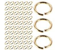 TEHAUX Anillas de Salto Doradas de Metal Diseño Elegante y Apertura Conveniente 100 Ideales para Conectar Collares y Pulseras en Manualidades para Hacer Joyas