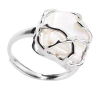 TEHAUX Anillo Abierto Ajustable Para Mujer Estilo Vintage Aleación Piedras Artificiales Moda Fiesta Boda Tamaño Único