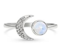 TEHAUX Anillo Ajustable de Luna y Sol para Mujer Anillo de Cobre Diseño Abierto Joyería de Moda para Obsequio de Cumpleaños y Ocasiones Obsequios para Mujeres Elegantes