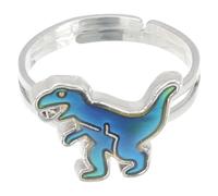 TEHAUX Anillo Ajustable del Estado de Ánimo Niñas Anillo Infantil Que Cambia de Color Temperatura Diseño de Dinosaurio Aleación de Zinc Ligera y Resistente Obsequio Adecuado para