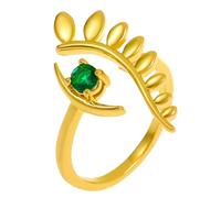 TEHAUX Anillo Decorativo de Mal de Ojo para Mujer en Aleación Dorada, Resistente a Deformaciones, Estilo Único y Moderno para Uso Diario y Presentaciones