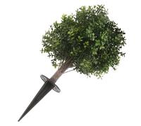 TEHAUX Árbol de Boj Artificial con Bola y Estaca para Suelo, Verde