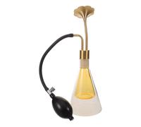 TEHAUX Atomizador de Perfumes de Vidrio Dorado 90ml Flor y Bomba