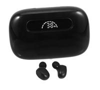 TEHAUX Auriculares Inalámbricos con Pantalla Digital LED y Carga Portátil Auriculares Estéreo Resistentes al Agua con Reducción de Ruido y Control Táctil para Exteriores Color Negro