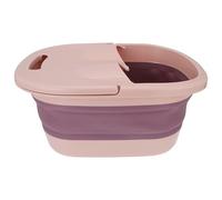 TEHAUX Bañera Que Favorece la Circulación Sanguínea Portátil para Remojo de Pies de Plástico Rosa, Plegable y Facilita el Descanso para Uso en Casa y Viaje