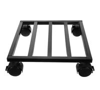 TEHAUX Base con Rodillo para Maceta, Soportes de Flores para Plantas de Interior de Hierro Negro con Ruedas, Soporte para Plantas de Comedor y Exterior
