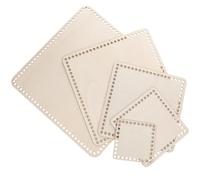 TEHAUX Base de Madera Resistente al Desgaste y Fácil de Tejer Forma Delicada Paquete de 5 Unidades Color Caqui para Cesta de Ganchillo Adecuado para Hacer Bolsas y Manualidades