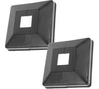 TEHAUX Base de Poste Plástico 20x20 Cm, Tapa Dividida para Barandillas y Escaleras, Cubierta Desmontable en 2 Piezas, Protección Resistente y Decoración Exterior para Terraza y Balcón