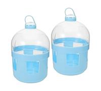 TEHAUX Bebedero para Palomas de Boca Grande 2l Transparente, Dispensador de Agua para Jaula de Pájaros, Suministros para Aves y Palomas Mensajeras, Botella Duradera Abs para Suministro