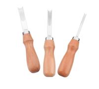 TEHAUX Biseladora de Bordes Anchos para Cuero 3 Piezas de 4, 8 y 10 MM Cuchillas Manuales para Recortar y Elaborar Carteras y Cinturones en Trabajos Artesanales