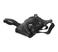 TEHAUX Bolsa de Cintura para Peluquero Compartimentos Múltiples, Tamaño Mediano, Material PU Negro Resistente, Organizador Profesional para Tijeras y Herramientas de Peluquería, Uso