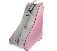 TEHAUX Bolsa para Patines Rosa de Tela de Malla Tipo Triángulo Gran Capacidad, Fácil de Usar y Limpiar, Adecuado Transporte de Patines sobre Hielo