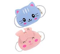 TEHAUX Bolso Bandolera Infantil 2 Piezas Mini Bolso Diseño de Dibujos Animados, Bolsa Cruzada Ligera y Portátil, Adecuado para Uso Diario, Paseo y Obsequio (rosa y Azul)