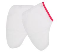 TEHAUX Botines de Parafina para Spa Cubrepiés de Cera Reutilizables Bolsa de Cuidado para Pies 27X19 CM Color Borde Rojo 1 Par para Tratamientos de Depilación y Calentamiento