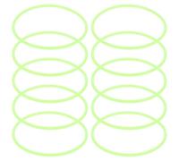 TEHAUX Brilla Oscuridad Diseño Delgado y Elegante Color Verde Claro para Fiestas 10 Pulseras Luminosas de Silicona Flexibles y Cómodas