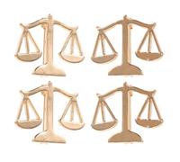 TEHAUX Broche de Balanza de Justicia de Metal Dorado 4 Unidades Prendedor Unisex para Camisa Formal y Accesorios de Traje Adecuado para Abogados Jueces y Graduaciones Profesionales