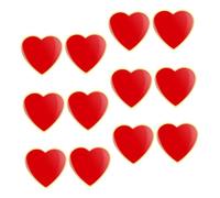 TEHAUX Broche de Corazón Rojo de Aleación de Zinc Set de 12 Prendedores para Mujer Accesorios para San Valentín Bodas y Voluntariado Bisutería Decorativa Elegante