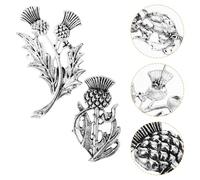 TEHAUX Broche De Flores Vintage Para Mujer, Broche De Traje En Aleación Duradera, 2 Piezas Diseño De Flor Silvestre Escocesa, Accesorio Versátil Para Ropa y Bodas