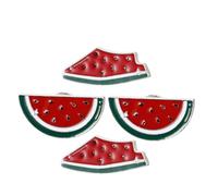 TEHAUX Broche de Sandía Esmaltado 4 Piezas, Diseño Divertido y Colorido, Accesorio de Moda para Ropa, Mochilas y Sombreros, Pin de Dibujos Animados para Mujer, Obsequio Versátil