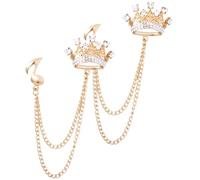 TEHAUX Broche Musical con Emblema Masculino, Alfiler de Metal Dorado, Accesorio para Traje y Abrigo, para Ocasiones Obsequios, 2 Piezas