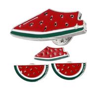TEHAUX Broches de Sandía Esmaltados 4 Piezas Pines de Fruta Divertidos y Pequeños para Ropa Accesorios de Moda para Bufandas Suéteres y Cárdigans Ideales para Uso Diario y Regalos