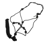 TEHAUX Cabestro de Cuerda Trenzada Negro para Caballos, Cabestro Portátil Rígido de Poliéster para Entrenamiento Ecuestre, Accesorio para Montar y Entrenamiento de Caballos