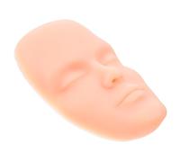TEHAUX Cabeza de Maniquí para Practicar Maquillaje y Tatuajes, Piel de Silicona Tono Piel Clara, Herramienta Facial Realista para Cejas, Ojos y Labios, Uso Profesional