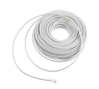 TEHAUX Cable de Extensión PC Núcleos Metros Blanco para Línea Fija sin y Transmisión