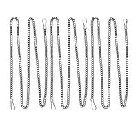 TEHAUX Cadenas Colgantes de Hierro Negras 100 Cm 10 Ganchos Resistentes para Colgar Plantas de Jardín, Carteles y Adornos en Interiores y Exteriores