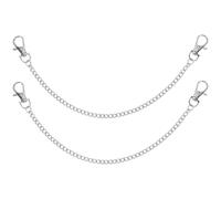 TEHAUX Cadenas para Colgar Plantas y Carteles, 2 Piezas de Acero Plateado Ganchos, 30 CM, Instalación Rápida sin Herramientas para Jardín y Hogar