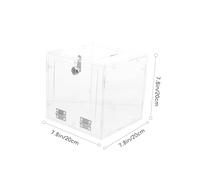TEHAUX Caja Acrílica Transparente para Donaciones y Cubo con Cerradura para Votos Rifas y Comentarios Fácil y Duradero