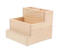 TEHAUX Caja de Almacenamiento de Herramientas de Belleza Organizador de Brocas de Madera Estante de Gran Capacidad para Cabezales de Pulido de Manicura para Salón de Uñas y Esmalte de Uña