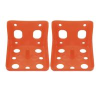 TEHAUX Caja de Forraje para Ganado y Ovejas de Plástico Naranja, Soporte Cilíndrico Fácil de Montar para Bloques de Sal en Granja, Paquete de 2 Unidades