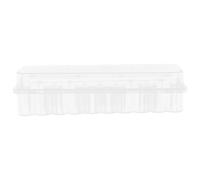 TEHAUX Caja de Plástico para Almacenamiento de Laboratorio y Congelador Compartimentos para Microtubos y Vacunas Liofilizadas, Diseño Duradero y Transparente para Organización
