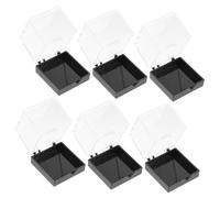 TEHAUX Caja Expositora Transparente de Plástico para Minerales Diseño Fácil de Almacenar, Set de 6 Piezas Adecuado para Exhibición y Protección de Piedras