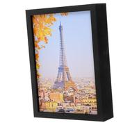 TEHAUX Caja Fuerte Oculta Tipo Marco de Fotos Negro Mini 1 Pieza Almacenamiento Seguro para Dinero Diseño Compacto para Hogar y Oficina Caja de Seguridad Decorativa Cierre Oculto