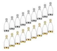 TEHAUX Cajas de Dulces para Regalos de Fiesta 20 Piezas, Forma Botella de Vino Espumoso, Color Dorado y Plateado, Pequeñas Cajas Decorativas para Bodas, Cumpleaños y Celebraciones